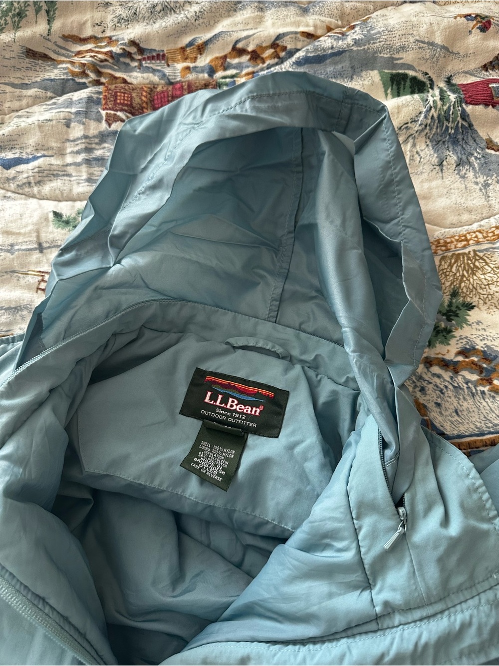 L.L. Bean Light Blue Women's Lightweight Zip Jacket - Picture 6 of 14